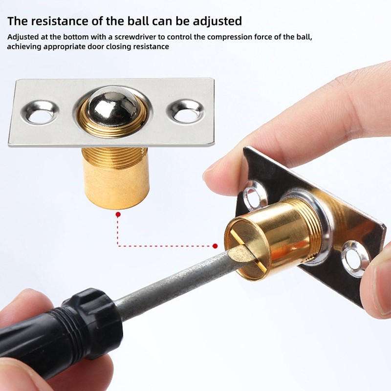 4 Pcs Ball Catch for Top of Door (with Spring)