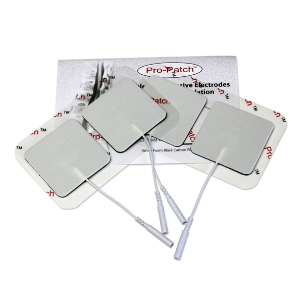 Premium 16 White Foam 2" X 2" Electrodes with Tyco Gel 4 Resealable Pack of 4 Electrodes Each