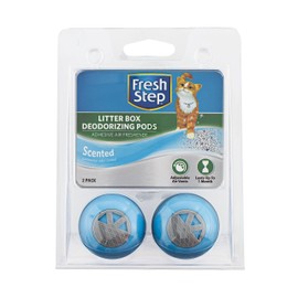 Fresh Step Cat Litter Box Deodorizing Pods In Fresh Scent | Cat Deodorizer Pods for Litter Box | Great Way to Eliminate Cat Odors From the Home - 2 Count