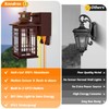 Porch Light with GFCI Outlets, Brown Motion Sensor Dusk to