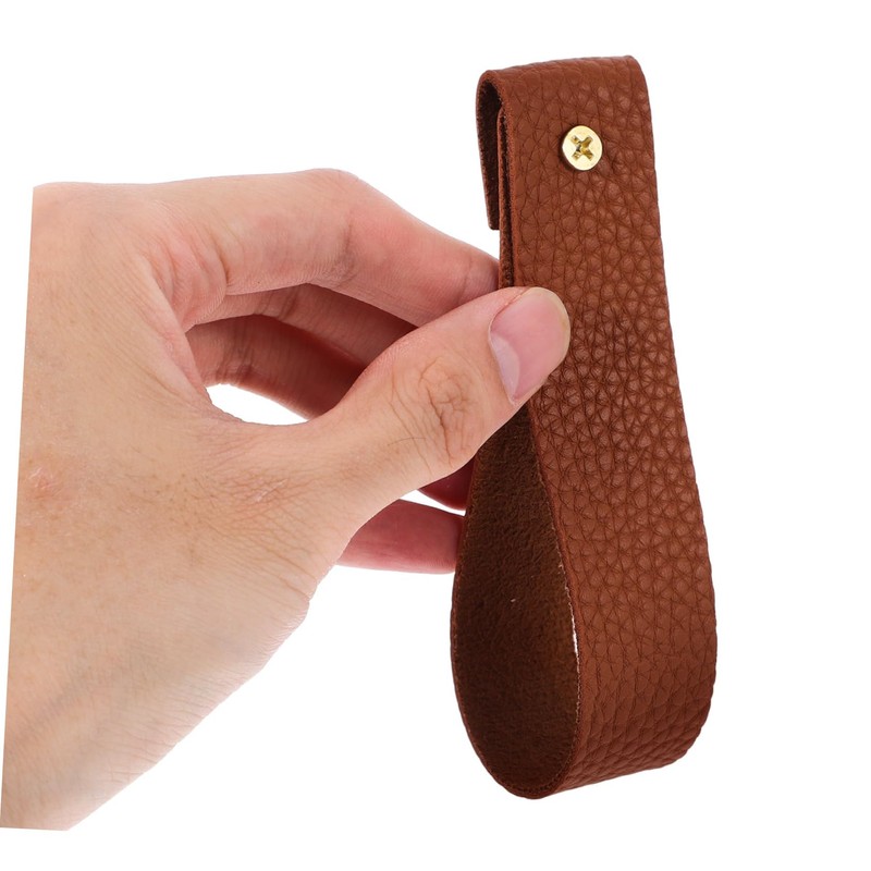 ABOOFAN 4Pcs Leather Hanging Straps Wall Hooks for Towels Clothes