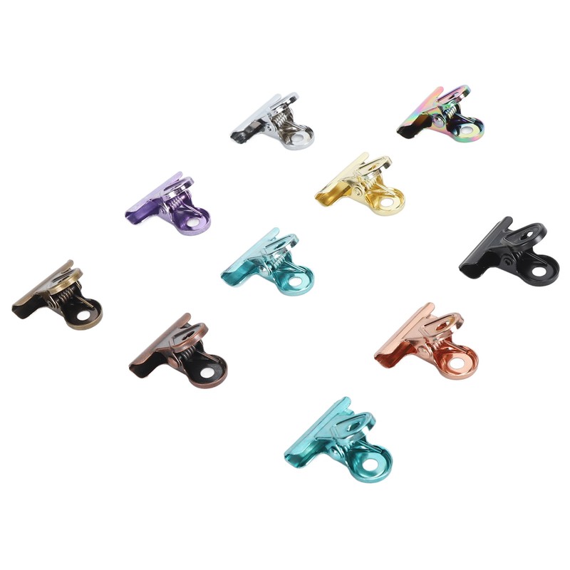 10pcs Colored Hinge Clips Dustproof Rustproof Electroplated Metal Hinge Clips