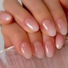 KQueenest Gradient Rosa Press On Uñas Ovaladas Cortas, Prensas de