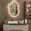32"x 22" Irregular LED Bathroom Mirror with Lights,Cloud Smart LED