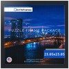 ArtToFrames 23.85x23.85 INCH/60.6x60.6 CM Black Frame for 1000 Piece Puzzles.This