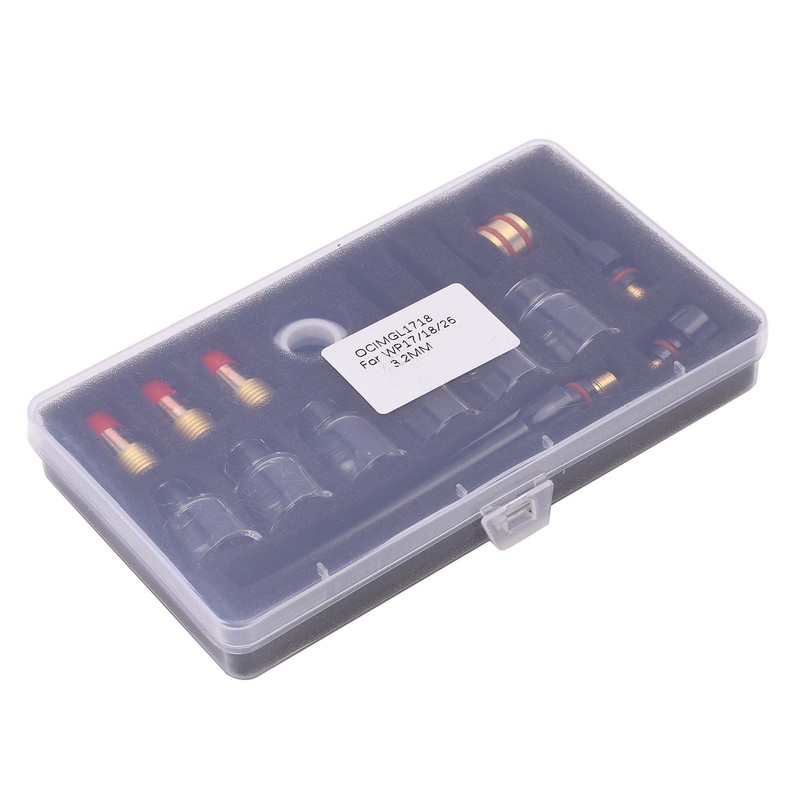 Welding Torch Kit Glass Nozzle Gun Tail Tungsten Clamp Silicone