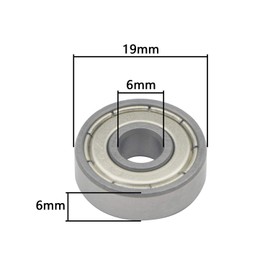 Unxuey 6 x 19 x 6 mm Steel Deep Groove Ball Bearings Model 626ZZ Longboard Bearing Pack of 10