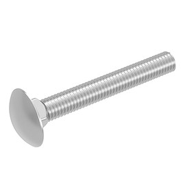 SECCARO 20 x M8 x 60mm Stainless Steel V2A VA A2 Carriage Bolts DIN 603 / ISO 8677 Flat Round Head Square Head Fully Threaded