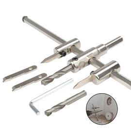 FOROREH Circular Cutter Adjustable, Circle Hole Saw Adjustable Alloy Circular Hole Saw with 30-300 mm Hole Pitch Circle Cutter Woodworking Tools for Wood, Plastic, Plasterboard