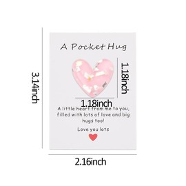 Pocket Hug Heart Token Daughter Sister Birthday Gifts for Girlfriend Boyfriend Christmas Gifts for Best Friends Pocket Hug Heart Stone Get Well Gifts for Men Women Sympathy Gift for Loss of Loved One