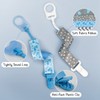 4 Pack Pacifier Clips for Boys Girls, Dummy Clips Baby