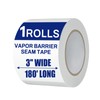 Bghdas 1 Roll Vapor Barrier Tape, 3" Wide x 180'