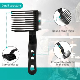 Blend Friend Fade Comb and Barber Comb Set - Barber Accessories, Mens Comb, Parting Comb, Hair Comb，For Home or Salon or Professional Use- Ideal for Barbers and Men -2Pcs（2Colors）