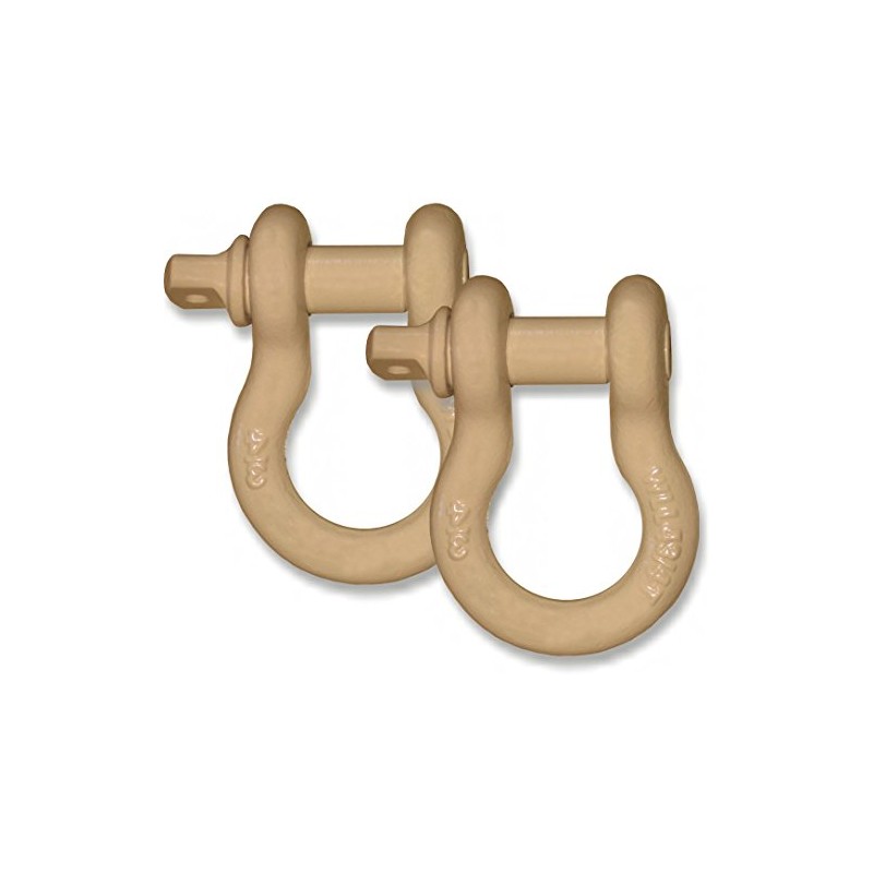 BILLET4X4 3/4 inch D-Shackles 4-3/4 TON – Desert Sand Powdercoated