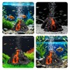 Silkwish Aquarium Dekorationen Set, Aquarium Vulkan Ornament mit Bunte LED