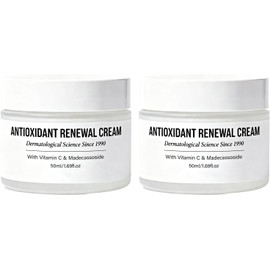 Crema Renovadora Antioxidante 50ml Vitamina C y Madecassósido(2PC) Hidratación diaria, unifica tono, calma piel sensible, refuerza barrera cutánea, textura ligera sin grasa