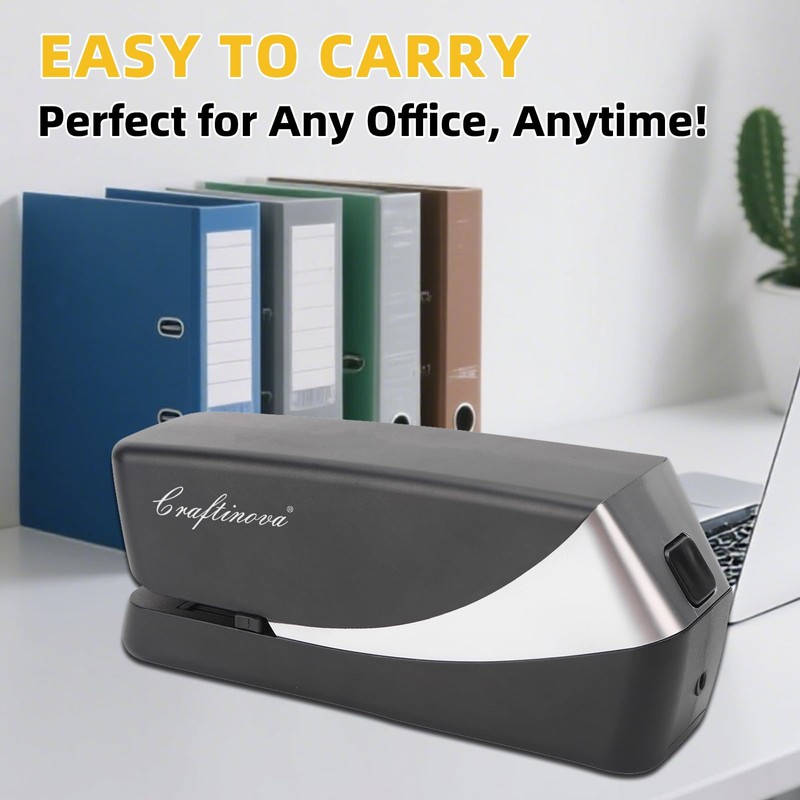 Craftinova Electric Stapler,Automatic,Inclued 2000 Staples and 1 Staple Remover, Heavy