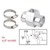 VEHITO 38mm Joint Pipe Radiator Hose Adapter for 1/2"-14NPT Water