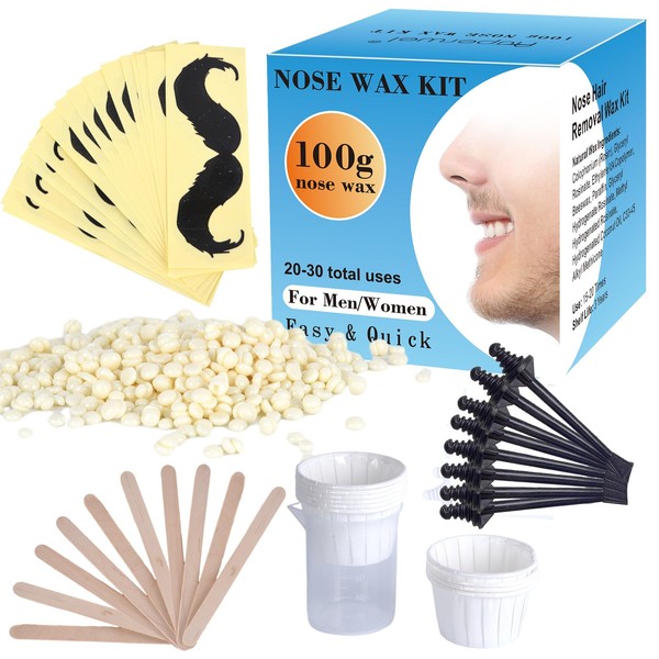 Nose Wax Kit, Auperwel Nose Ear Hair Instant Removal Kits