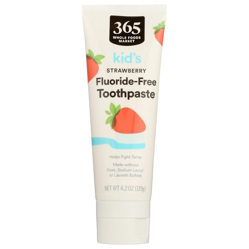 365 by Whole Foods Market, Kid's Fluoride-Free Toothpaste, Strawberry, 4.2