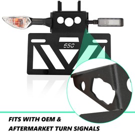 INKUDRI 2025 Ninja 650 Fender Eliminator Z650 Fender Eliminator 2024 Ninja 650 Tail Tidy Ninja 650 License Plate Bracket Holder Z650 EX650 ABS 2017 2018 2019 2020 2021 2022 2023 2024 2025