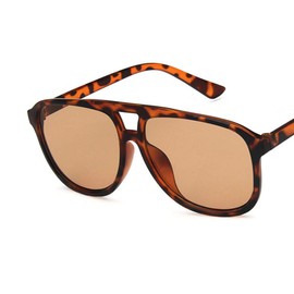 Shiratori Unisex Sunglasses Fashion Blue Drive Holiday Rectangle Non-Polarized UV400, Leopard Brown, One Size