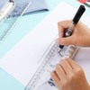 Wmzjnljy 1pc 12 Inch Measuring Rolling Ruler Plastic Multi-Purpose Drawing