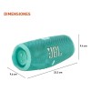 Bocina JBL Charge 5 JBLCHARGE5 portátil con bluetooth waterproof teal