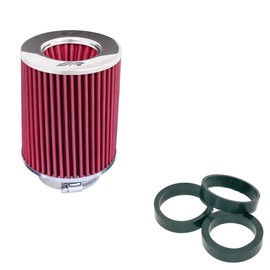 Simoni Racing FSR/UB Double Cone Filter, Chrome Cap, Red Cotton