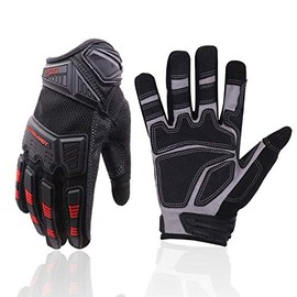 HANDLANDY Guantes de trabajo resistentes para hombres, guantes de trabajo con pantalla táctil, guantes de trabajo que reducen el impacto, antideslizantes, transpirables