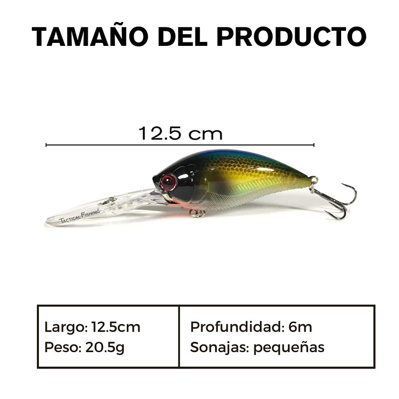 TACTICAL FISHING 4 Piezas - Kit de Curricanes 12.5cm 20.5g
