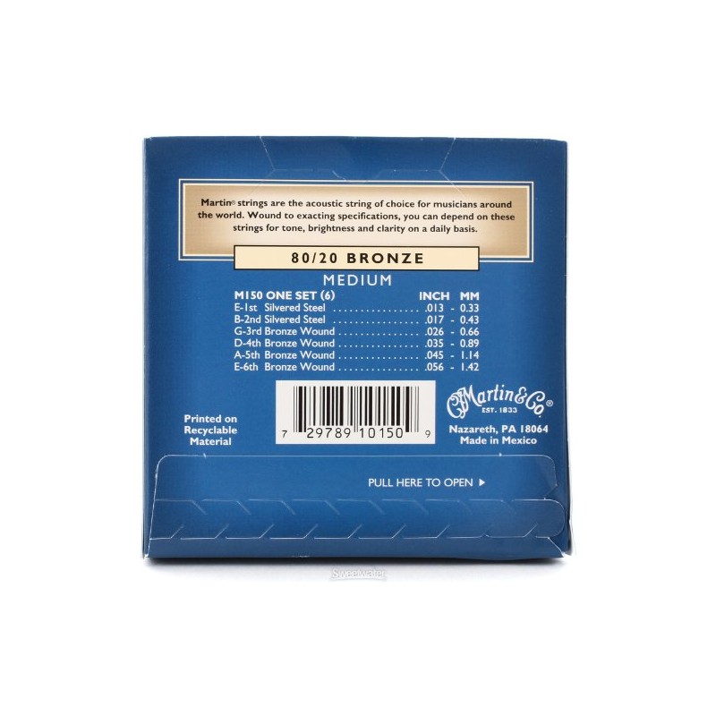 Martin M150 Acoustic Guitar Strings - 5 Pack