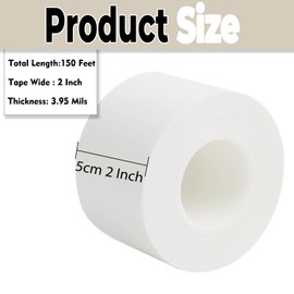 Window Insulation for Winter Weather Sealing Tape 2 Inch x 50 Yards Weather Stripping Residue Free Draft Isolation Sealing Film Tape for Shower Glass Gaps and Doors Windows