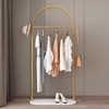 ZEYEXE small clothing rack,heavy duty clothes rack with Marble base,metal