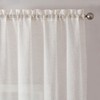 Simplebrand Natural Linen Textured Sheer Curtains 63 Inch Length 2