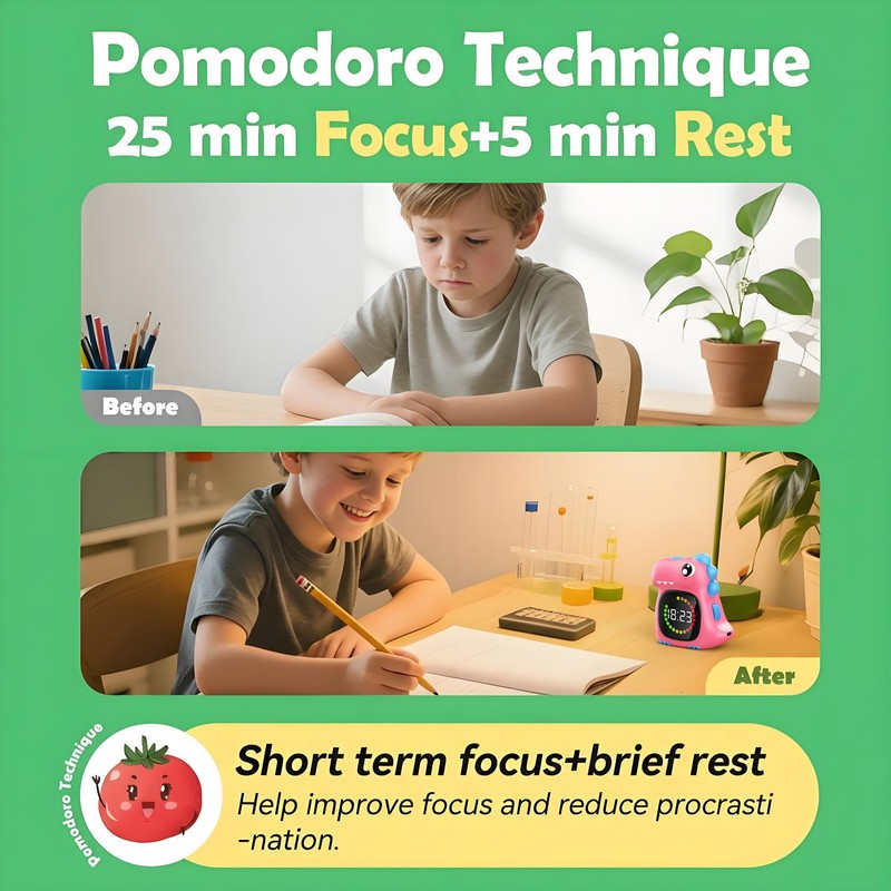 Doli Yearning Visual Timer for Kids, 99 Minute Digital Cute