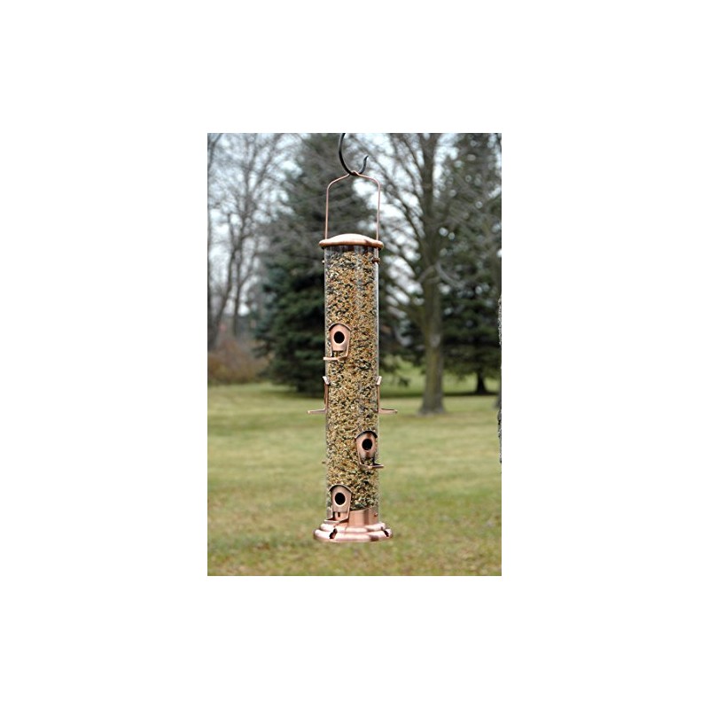 Woodlink Brushed Copper Mega Tube Bird Feeder
