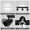 Plug-in Track Lighting LED, Track Light Fixtures Ceiling, Black Plug