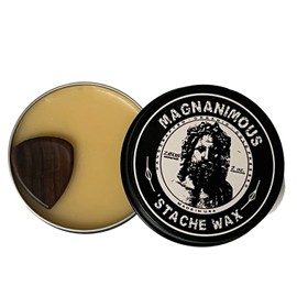 MAGNANIMOUS MUSTACHE/BEARD WAX (2 OZ) "DIOMEDES" SCENT (KENTUCKY BOURBON & SANDALWOOD) - THE BEST STRONG HOLD WAX FOR MUSTACHE/BEARD SHAPING ON THE PLANET, ZEUS APPROVED!