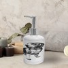 Ambesonne Beagle Soap Dispenser & Toothbrush Holder Set, Monochrome Sketch