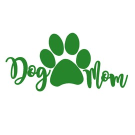 STICKER DAD Dog Mom V3 Vinyl Decal by stickerdad® - Size: 11", Color: Green - Windows, Walls, Bumpers, Laptop, Lockers, etc.
