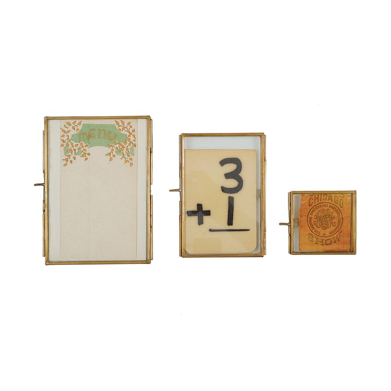 Creative Co-Op Brass & Glass Photo Frame with Gold Finish