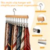 Closet Organizer with 10 Clips, 2 Pack Wooden Hanging Storage