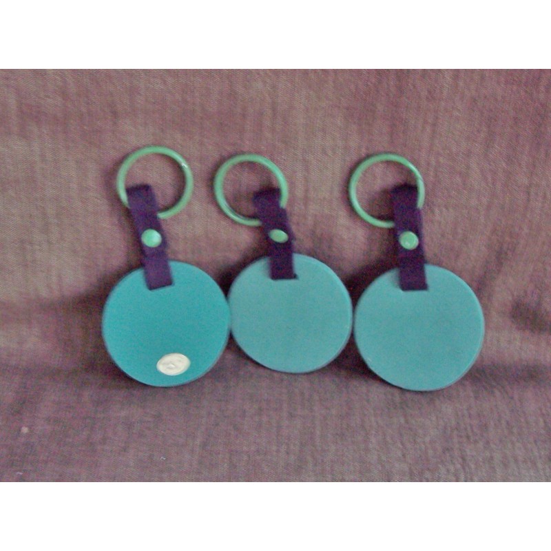 Unbranded KEY RING CHAIN SET OF 4PC ROUND FOAM RED-GREEN-YELL
