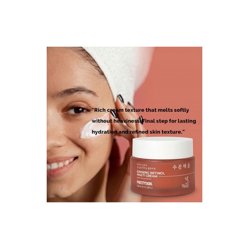 Prettyskin Extracto Ginseng Retinol Multi Cream Hidratante Facial Nutritivo Ayuda