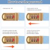 Husalsea Password Book, Lockable Diary, Notebook With Lock Retro, Journal