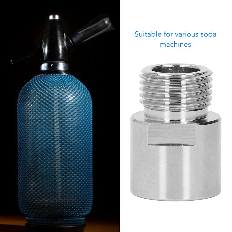 Soda Cylinder Adapter Metal CO2 Female Thread TR21‑4 to Male