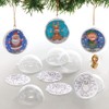 Baker Ross AX478 Christmas Baubles for Colouring Craft Set for