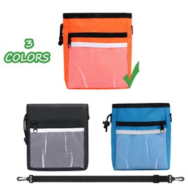 RINWUNS Dog Treat Pouch Pet Training Kit - Silicone Treat Bag Magnetic Closure, Puppy Training Clicker, Dog Whistle, Dog Water Bowls, Poop Bags & Holder, 4 Ways to Wear Walking Fanny Pack - Orange