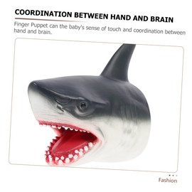 SAFIGLE 2pcs Shark Puppet Shark Hand Puppets Role Play Shark Toy Storytime Toy Puppet for Story Telling Head Puppet Ocean Animals Toys Educational Finger Toy Child Model Vinyl Soft Rubber
